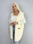 Женская Альпака Жилетка Белая