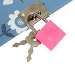 Записная книжка подарочная формат а6+,45 листов, на замке, на гребне,линия,микс котики Calligrata