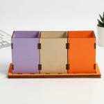 Карандашница тройная на подставке No brand