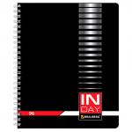 Тетрадь 96 листов (клетка) INDAY спираль, карт. обложка, арт. 400526