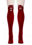 LARMINI Колготки LR-C-BEAR-B-B-S-B-G, цвет бордовый/кремовый