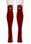 LARMINI Колготки LR-C-BEAR-B-B-LGS-B-G, цвет бордовый/кремовый