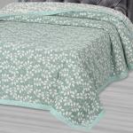 Жаккардовое покрывало (хлопок) Камея зеленая