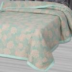 Жаккардовое покрывало (хлопок) Тропики зеленые