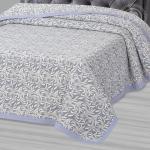 Жаккардовое покрывало (хлопок) Узор синий