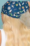Бандана-косынка (бульдожки, синяя) БК6