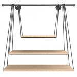 QWERTY  Подвесная полка "Трехъярусная", черная, 67,5*15*62 см / 8