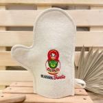 Варежка банная с вышивкой "Russian Barbie"