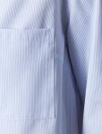 Блузка over-size в тонкую голубую полоску
