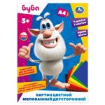 Цветной картон А4 7 л 7 цв мелованный двусторон Буба