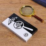 Лупа классическая в золотой оправе 6х, d=9см, мастер к. Мастер К