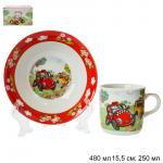 Набор посуды 2 предмета Машинки 480 мл и 250 мл / C390# /18/  АКЦИЯ