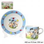 Набор посуды 2 предмета Слоник 480 мл и 250 мл / С116# /18/ ПРОМО АКЦИЯ