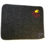 Коврик банный серый с вышивкой "Королева красоты"