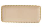 Блюдо прямоугольное Onde, песочное, 36х16 см