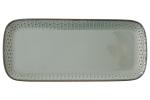 Блюдо прямоугольное Drops, серое, 36х16 см
