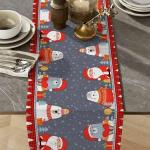 Дорожка столовая "Счастливый праздник"-сер. 45*150 см хлопок 100%