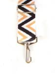 Плечевой ремень (стропа)  ADEL-239/регулируемый,  макс длина 136см,  zigzag бел/черн/беж  247957