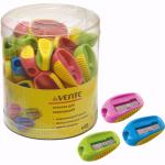 4071602 Точилка "deVENTE" 1 отв., без контейнера, пластмассовая, в тубе, ассорти. Non-branded