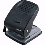 4020347 Дырокол "deVENTE. Stripe" (40 л.) пластиковый корпус, с линейкой, черный. Non-branded