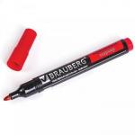 Маркер красный Brauberg 3 мм, 12 шт, арт. 150467