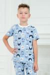 Пижама детская из футболки и брюк из кулирки Кошки