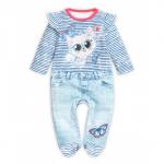 Комбинезон для девочек "СЧАСТЬЕ ПРИЛЕТЕЛО" GFRJ1166 (Голубой)