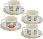 Набор 4 чайных пары по 240 мл. - из пластика [CL-2508],