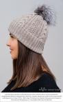 Шапка с помпоном из 100% монгольской шерсти         (арт. 05149)