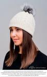 Шапка с помпоном из 100% монгольской шерсти         (арт. 05148)
