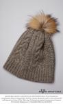 Шапка из 100% монгольской шерсти с помпоном         (арт. 05103)