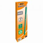 Карандаш чернографитный BIC, 1 шт., "Evolution", HB, с резинкой, пластиковый, корпус зеленый, заточенный, 8803323