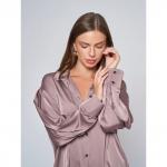 Блуза коричневого цвета в пижамном стиле