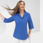 Блуза Комфортная классика (сапфир)