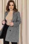 *Пальто женское демисезонное 24720 (черно-белый)