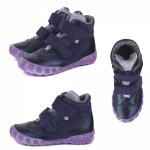 (синий/фиолетовый/сирень) Ботинки ТОТТА для девочки, нат. кожа, байка,