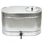 Бак оцинкованный 75л, 67х33х40см, с краном, метаалическая крышка с пластмассовой ручкой-кнопкой (Россия)