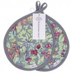 "Marcella" Кухонный комплект: прихватка 20х25см "Капелька" - 2шт, хлопок "Премиум" 191г/м2 - хлопок 100%, наполнитель - ватин 280гр/м2, "Домашняя мода" (Россия)