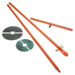 Бур садовый 2м, 2 сменные насадки д15см и д20см, окрашенный металл (Россия)