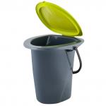 "Ingreen" Ведро-туалет пластмассовое "Smart Solution" 17л, 38х35х38 см, серый (Россия)