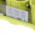 "Ingreen" Горшок для рассады пластмассовый "Smart Solution" 200мл, набор 12шт, с поддоном 42х14х8см, с торфяными таблетками, многоразовый, фисташковый (Россия)