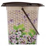 Акция5% Ведро-туалет пластмассовое "Плетёнка" 17л, 40х36х38см (Россия)