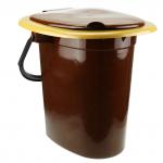 Ведро-туалет пластмассовое 16л 38х33х36 см, коричнево-бежевый (Россия)