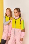 Полукомбинезон Colour block зима pink