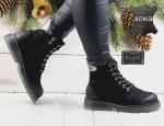 023 черн/бронза Ботинки зима женские (37-40)/6
