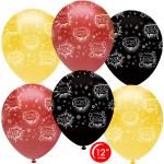 812106 12" шар пастель 5ст.рис. Взрыв эмоций 5 шт. 79058