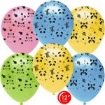 812108 12" шар пастель 5ст.рис. Зверята 5 шт. 79059