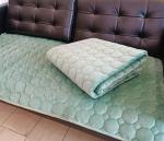 Дивандек накидка на диван 90/160-2шт зеленый Соты