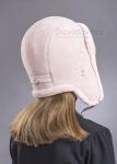 Шапка Ушанка детская экомех розовый жемчуг