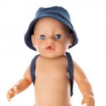 Джинсовая панама и рюкзак для куклы Baby Born ростом 43 см